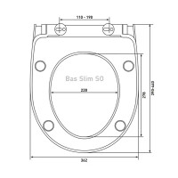 Сиденье для унитаза Berges Wasserhaus Bas Slim SO Mitos с микролифтом