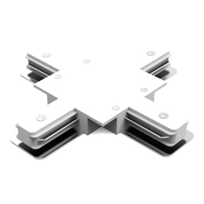 Коннектор для встраиваемого шинопровода Gauss X-образный цвет белый