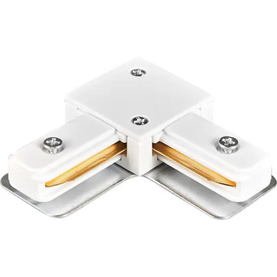 Коннектор для соединения трековых шинопроводов Volpe UBX-Q122 G21 угловой цвет белый