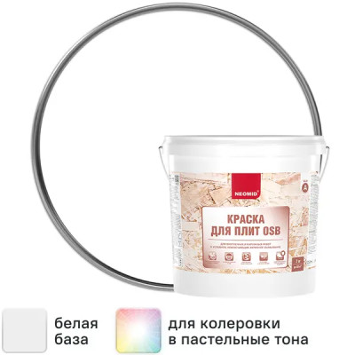 Краска для плит OSB Neomid матовая цвет белый база А 7 кг