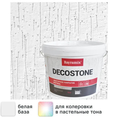 Покрытие декоративное фактурное Bayramix Decostone крупная 15 кг цвет белый