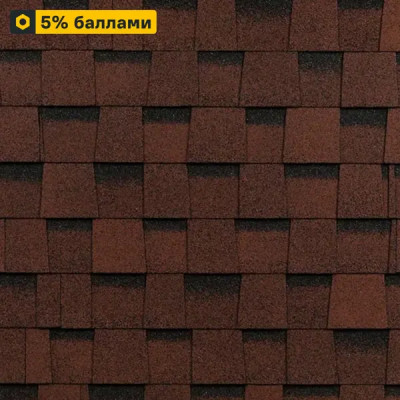 Гибкая черепица Технониколь Фазенда красный 2.6 м²