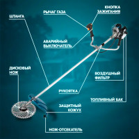 Триммер бензиновый Oasis TB-2900N Вт N 3.8 л.с.