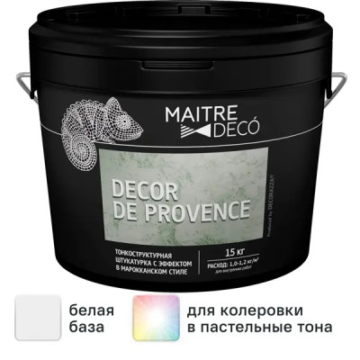 Штукатурка тонкоструктурная Maitre Deco «Decor de Provence» эффект марокканского стиля 15 кг