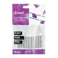 Гильза кабельная луженая Duwi ГМЛ 6-4 мм медь 10 шт.