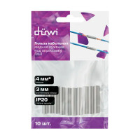 Гильза кабельная луженая Duwi ГМЛ 4-3 мм медь 5 шт.