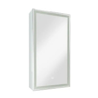 Шкаф зеркальный подвесной Montero White LED с подсветкой 35x65 см цвет белый