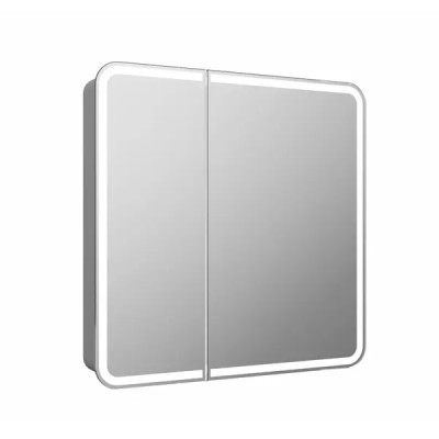 Шкаф зеркальный подвесной Elmer с подсветкой 80x80 см цвет белый