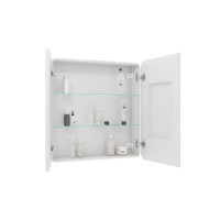 Шкаф зеркальный подвесной Elmer с подсветкой 80x80 см цвет белый