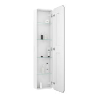 Шкаф зеркальный подвесной Elmer 40x160 см цвет белый