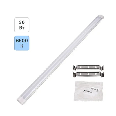 Светильник линейный светодиодный ДПО 3017 1190 мм 36 Вт, холодный белый свет