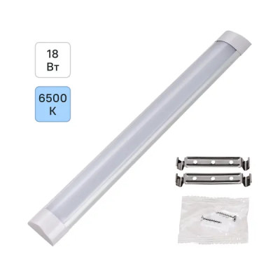 Светильник линейный светодиодный ДПО 3017 590 мм 18 Вт, холодный белый свет