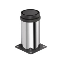 Ножка мебельная круглая 50х100 мм регулируемая сталь цвет хром