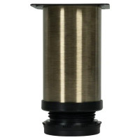 Ножка мебельная круглая 50х100 мм регулируемая сталь цвет бронза