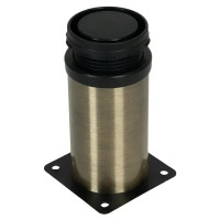 Ножка мебельная круглая 50х100 мм регулируемая сталь цвет бронза