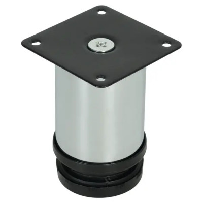 Ножка мебельная круглая 50х80 мм регулируемая сталь цвет хром