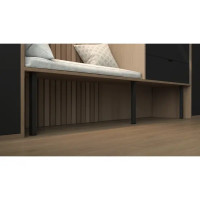 Ножка квадратная 400х25 мм сталь максимальная нагрузка 50 кг цвет черный