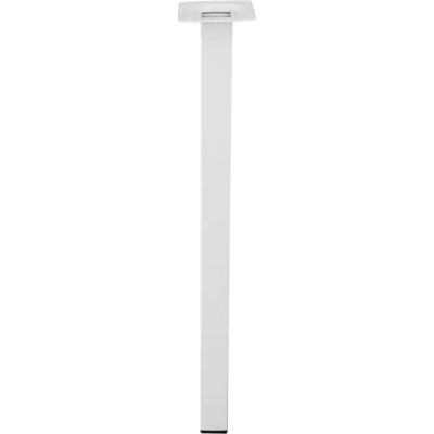 Ножка квадратная 400х25 мм сталь максимальная нагрузка 50 кг цвет белый