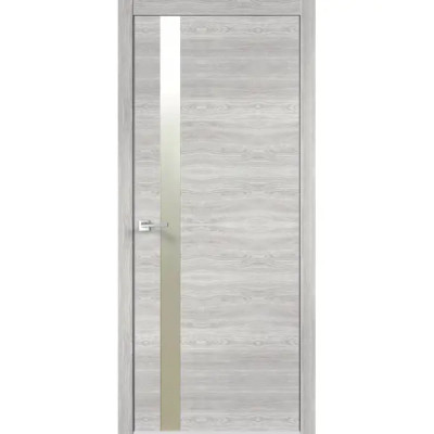 Дверь межкомнатная Канзас 2 остекленная цвет дуб европейский серый ПВХ 90x200см (с замком)