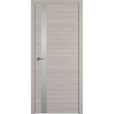Дверь межкомнатная Канзас остекленная ПВХ ламинация цвет дуб европейский серый 80x200 см (с замком и петлями)