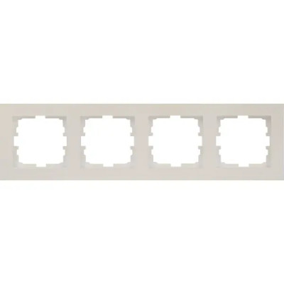 Рамка для розеток и выключателей Lezard Vesna 4 поста горизонтальная цвет жемчужный белый перламутровый