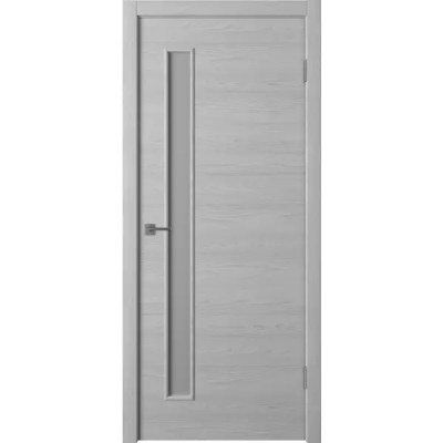 Дверь межкомнатная остеклённая финиш-бумага ламинация цвет ясень серый 70x200 см (с замком)