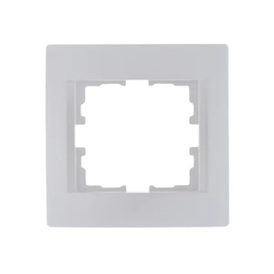 Рамка для розеток и выключателей Lezard Karina 1 пост горизонтальная цвет жемчужный белый перламутровый