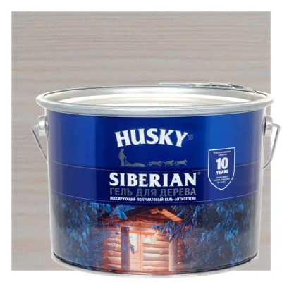 Гель для дерева Husky Siberian полуматовый цвет антик 9 л