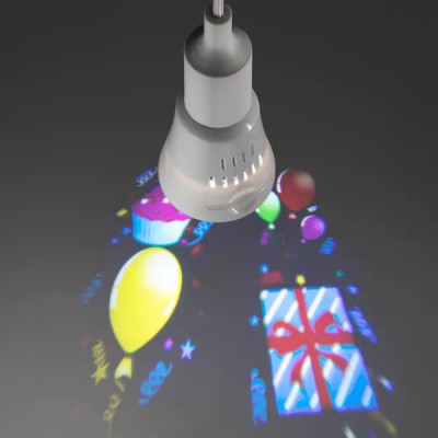 Лампа светодиодная Disco E27 230 В 4 Вт 320 лм, регулируемый цвет света RGB с паттернами