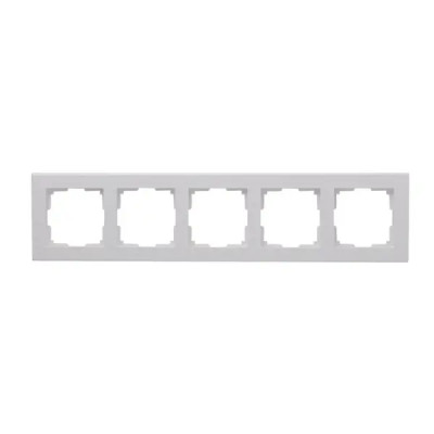 Рамка для розеток и выключателей Werkel Hammer W0052401 5 постов цвет белый