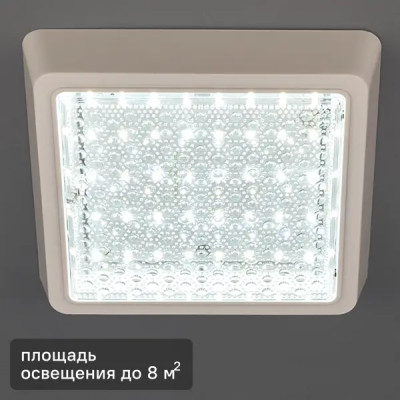 Светильник настенно-потолочный светодиодный Семь огней Лейте 18 Вт 1782 Лм 8 м², холодный белый свет, цвет белый