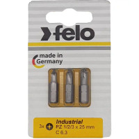 Биты Felo 2193216 PZ1/PZ2/PZ3x25 мм, 3 шт.