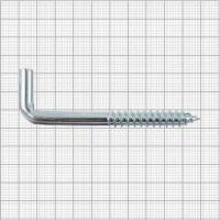 Крюк Г-образный 9.5x100 мм, сталь оцинкованная, 2 шт.