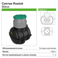 Септик Rostok Мини черный