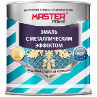 Эмаль универсальная Master Prime с металлическим эффектом цвет шоколад 2 л