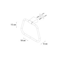 Держатель для полотенец Fixsen Trend кольцо цвет черный