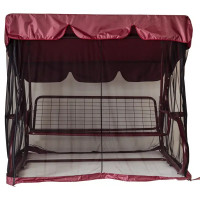 Чехол для садовых качелей с москитной сеткой 145x170x214 см бордовый