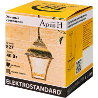 Уличный светильник Elektrostandard Apus H 40 Вт E27 IP33, цвет черное золото