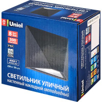 Светильник накладной Uniel S50A LED 8 Вт IP65 600 Лм, цвет черный, свет холодный