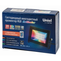 Прожектор светодиодный Uniel F60 20 Вт RGB IP65 с пультом д/у