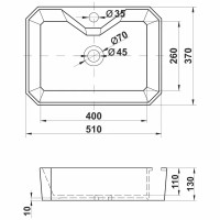 Мини-раковина Melana MLN-320341 накладная белая