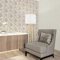 Обои флизелиновые Home Color Diamond бежевые 1.06 м HC71781-21