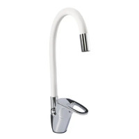 Смеситель для кухни Siena с гибким изливом цвет белый