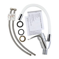 Смеситель для кухни Siena с гибким изливом цвет белый