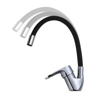 Смеситель для кухни Siena с гибким изливом цвет чёрный