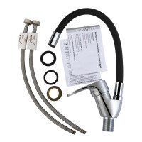 Смеситель для кухни Siena с гибким изливом цвет чёрный