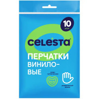 Перчатки Виниловые Celesta размер универсальный 10 шт