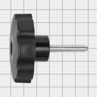 Фиксатор пластиковый с рукояткой Tech-Krep D50 М6x30 мм черный