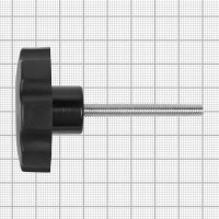 Фиксатор пластиковый с рукояткой Tech-Krep D50 М6x50 мм черный