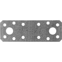 Пластина крепежная КР 100x35x1.8 оцинкованная сталь цвет серебро